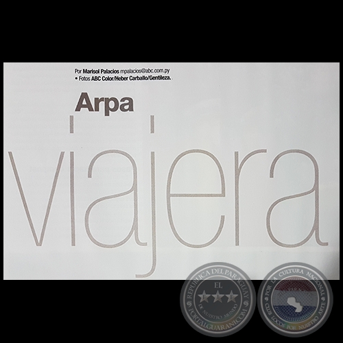 ARPA VIAJERA - Personajes - Por MARISOL PALACIOS - Domingo, 02 de Septiembre de 2018
